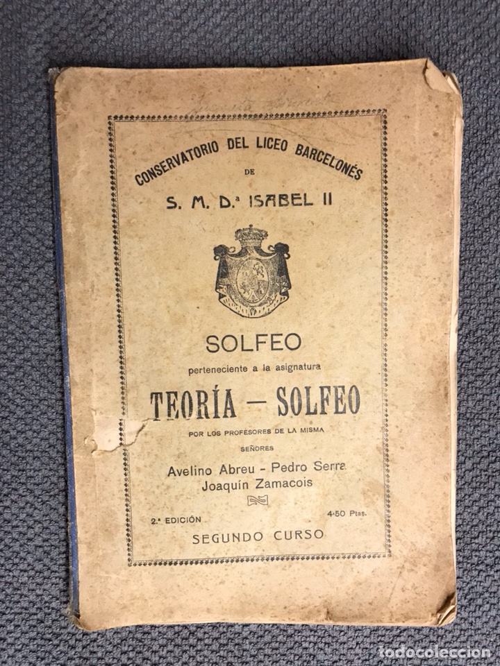 Libri di seconda mano: BARCELONA. Liceo, TEORIA-SOLFEO (h.1940?)