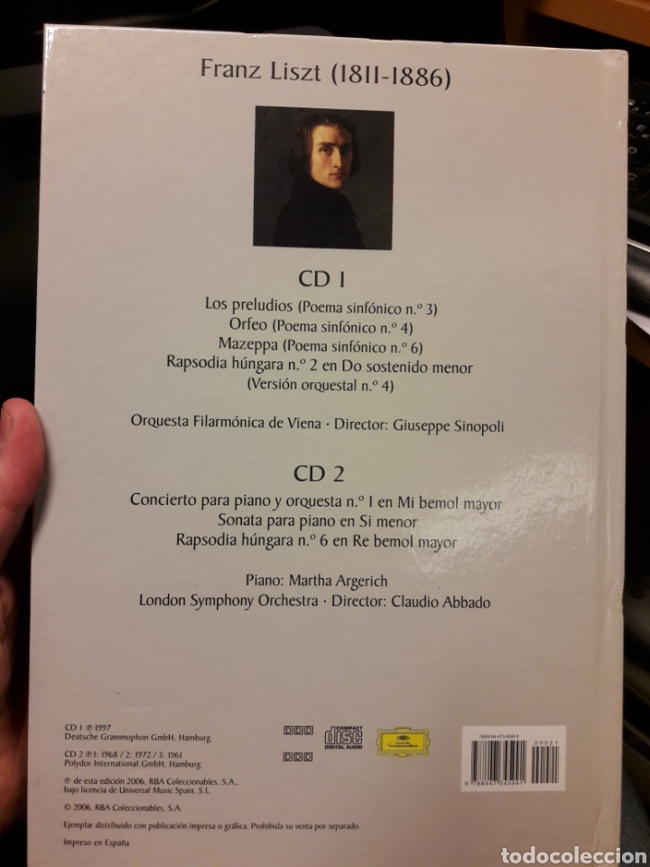 Libros de segunda mano: LISZT. Libro disco Deutsche Grammophon. Con 2 CD. NUEVO - Foto 2