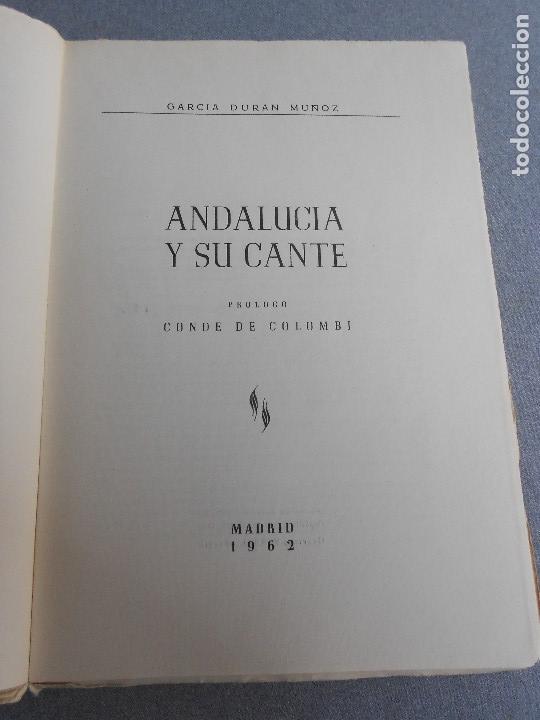 Libros de segunda mano: ANDALUCIA Y SU CANTE - Foto 2