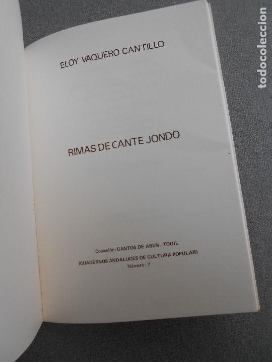 Libros de segunda mano: RIMAS DE CANTE JONDO - Foto 2