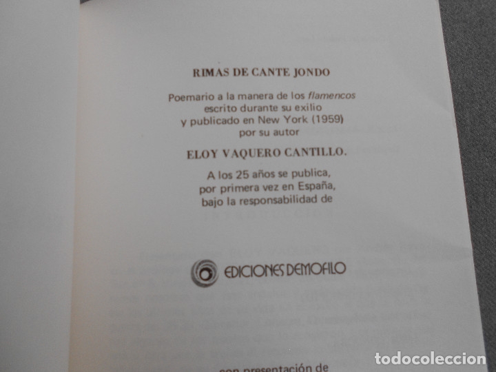 Libros de segunda mano: RIMAS DE CANTE JONDO - Foto 3