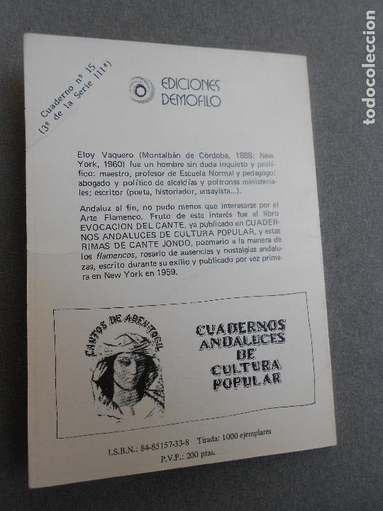 Libros de segunda mano: RIMAS DE CANTE JONDO - Foto 6