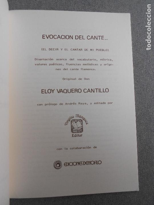 Libros de segunda mano: EVOCACION DEL CANTE... - Foto 3