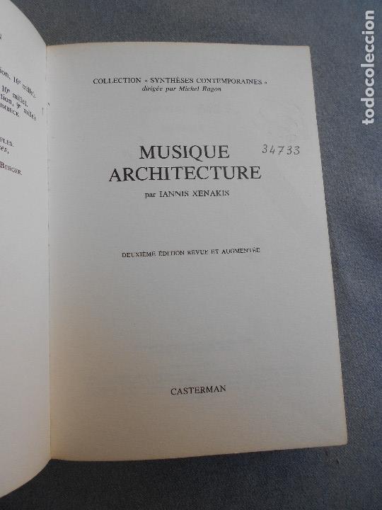 Libros de segunda mano: MUSIQUE ARCHITECTURE - Foto 2