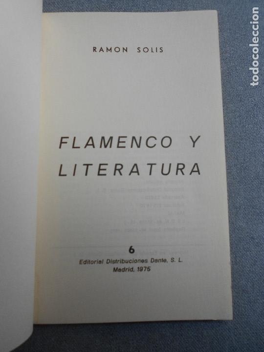 Libros de segunda mano: FLAMENCO Y LITERATURA - Foto 2