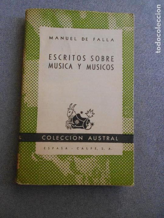 Libri di seconda mano: ESCRITOS SOBRE MUSICA Y MUSICOS