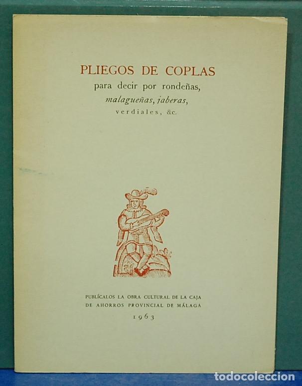 Gebrauchte B&uuml;cher: Pliego de coplas para decir por ronde&ntilde;as, malague&ntilde;as, jaberas, verdiales