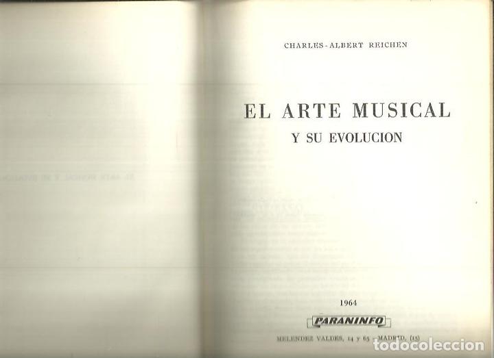 Second hand books: EL ARTE MUSICAL Y SU EVOLUCION. - REICHEN, Charles Albert.