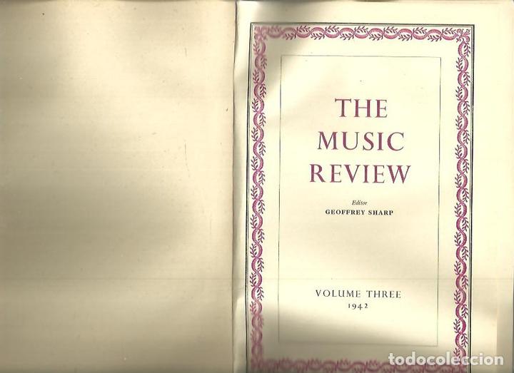 Second hand books: THE MUSIC REVIEW. VOLUME THREE. - AA.VV.