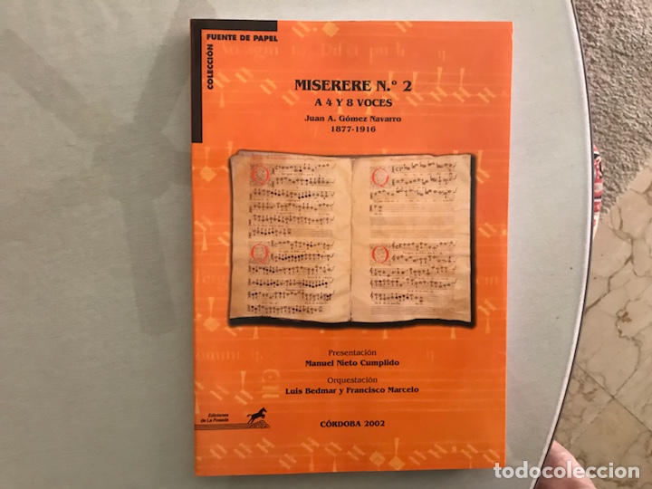 Gebrauchte B&uuml;cher: Miserere N&ordm; 2 a 4 y 8 voces. Juan Antonio G&oacute;mez Navarro