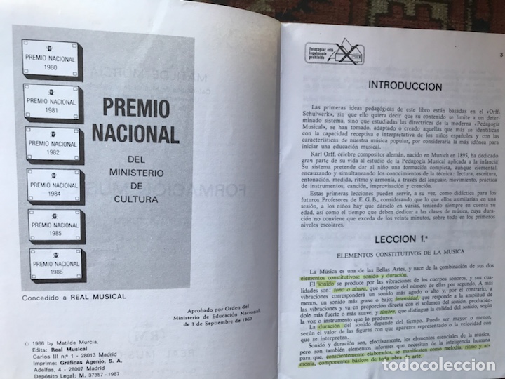 Libros de segunda mano: Formaci&oacute;n musical . 1 curso. - Foto 3