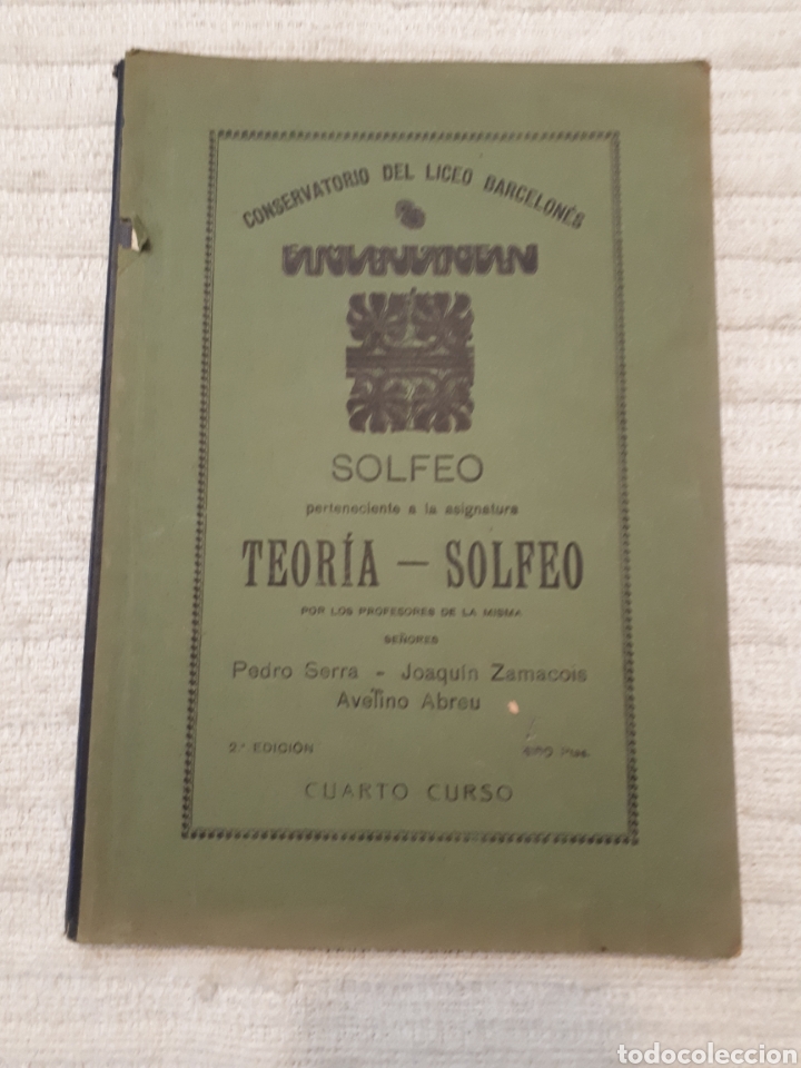 Libros de segunda mano: Solfeo/ Teor&iacute;a-Solfeo Conservatorio del Liceo. Diversos ejemplares. Precio por unidad.