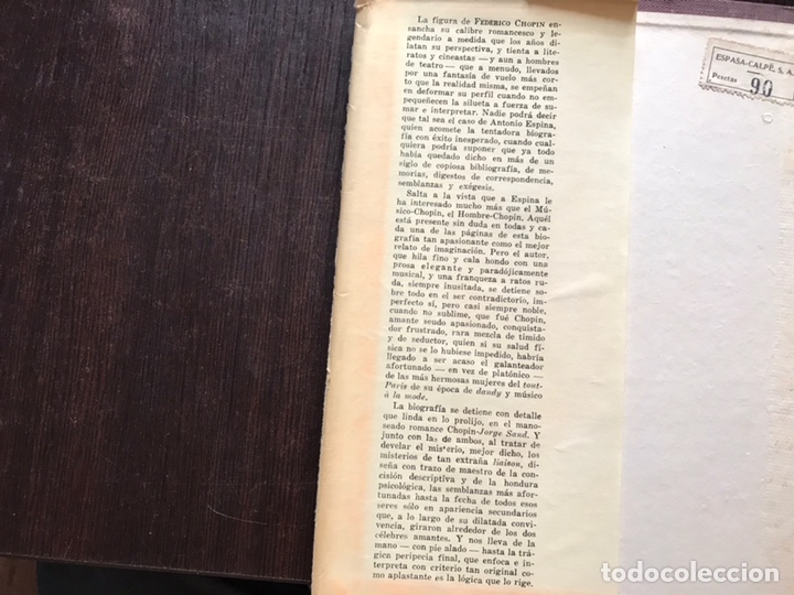 Libros de segunda mano: Chopin. Antonio espina - Foto 2