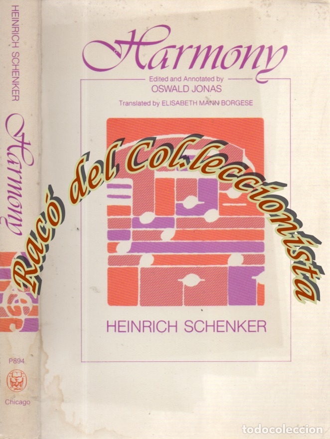 Second hand books: HARMONY, HEINRICH SCHENKER, OSWALD JONAS, UNIVERSITY OF CHICAGO PRESS, 1980