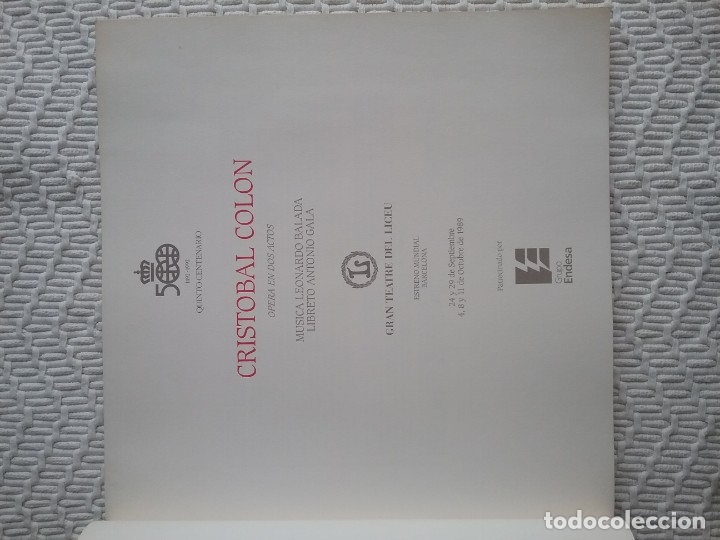 Libros de segunda mano: Crist&oacute;bal Col&oacute;n. &Oacute;pera. Expo 92 - Foto 3