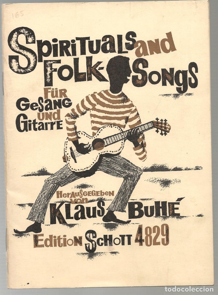 Gebrauchte B&uuml;cher: SPIRITUALS AND FOLK SONGS fur gesang und gitarre 1964 musica ...nnni