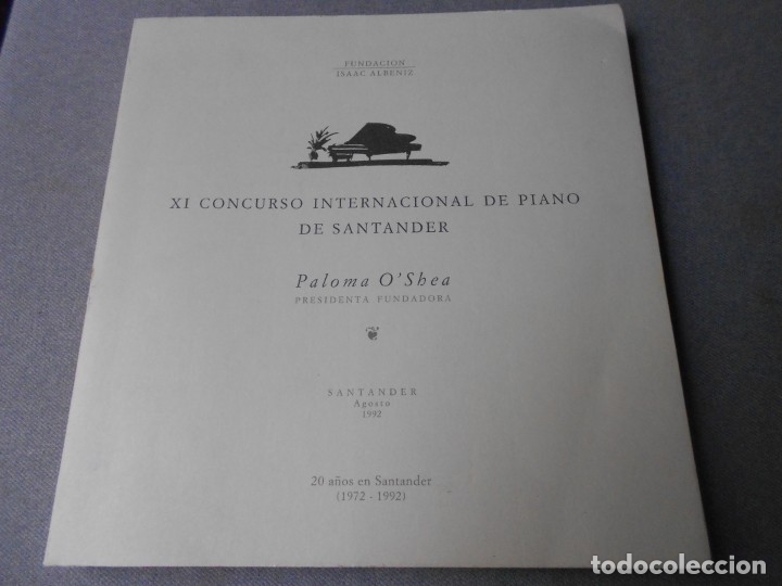 Second hand books: XI CONCURSO INTERNACIONAL DEL PIANO DE SANTANDER