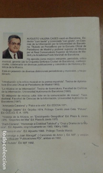 Libros de segunda mano: MUSICA. Augusto Valera Cases - Foto 2