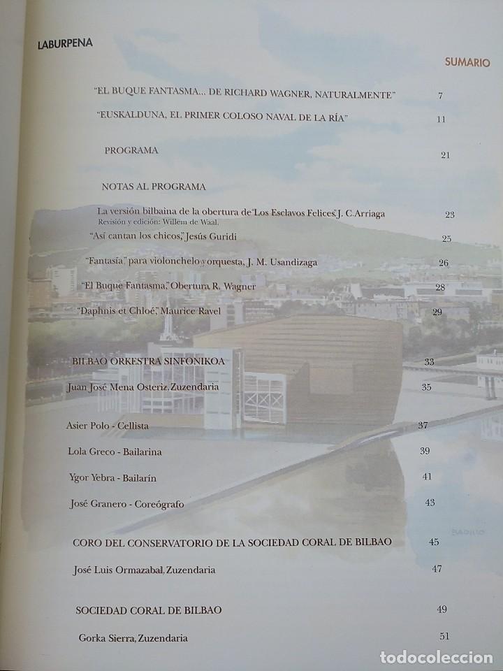 Libros de segunda mano: PROGRAMA CONCIERTO INAUGURACI&Oacute;N PALACIO EUSKALDUNA 1999 - Foto 3