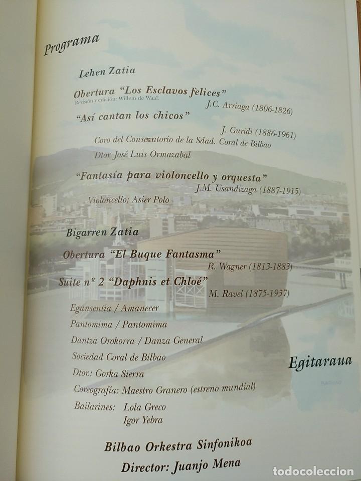 Libros de segunda mano: PROGRAMA CONCIERTO INAUGURACI&Oacute;N PALACIO EUSKALDUNA 1999 - Foto 5
