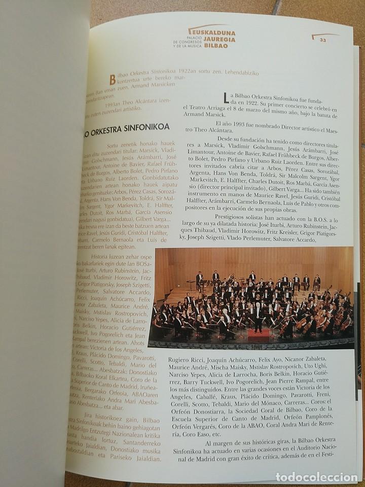 Libros de segunda mano: PROGRAMA CONCIERTO INAUGURACI&Oacute;N PALACIO EUSKALDUNA 1999 - Foto 6