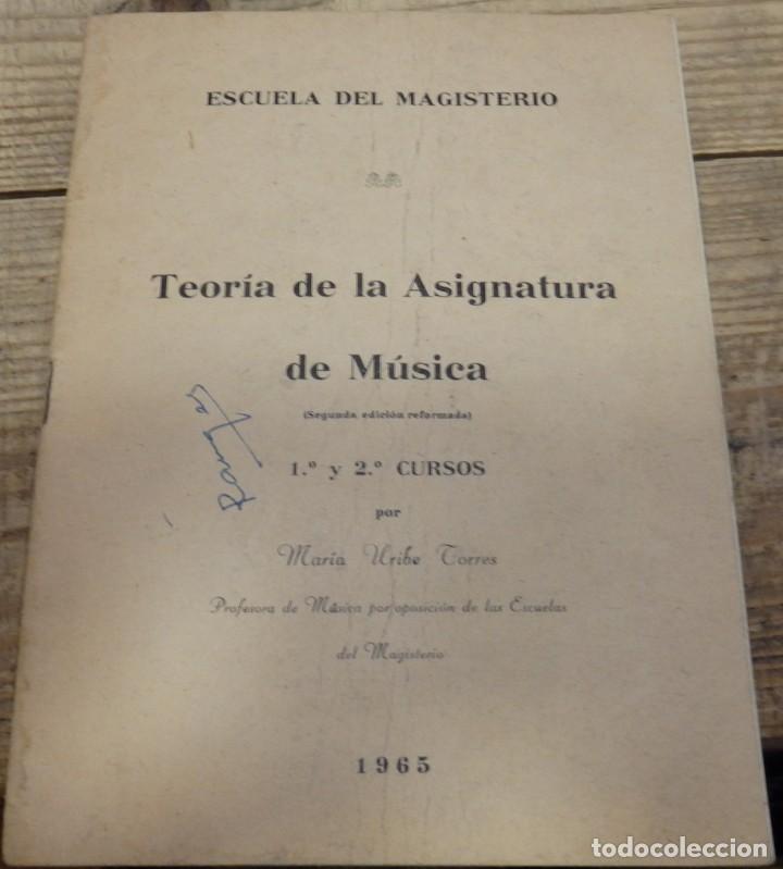 Gebrauchte B&uuml;cher: TEORIA DE LA ASIGNATURA DE MUSICA, ESCUELA DEL MAGISTERIO,1&ordm; Y 2&ordm; CURSO, 1965,24 PAGINAS