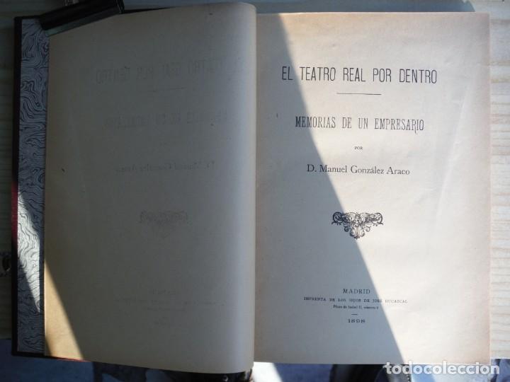 Libri di seconda mano: GONZALEZ ARNAO, Manuel - EL TEATRO REAL POR DENTRO. MEMORIAS DE UN EMPRESARIO
