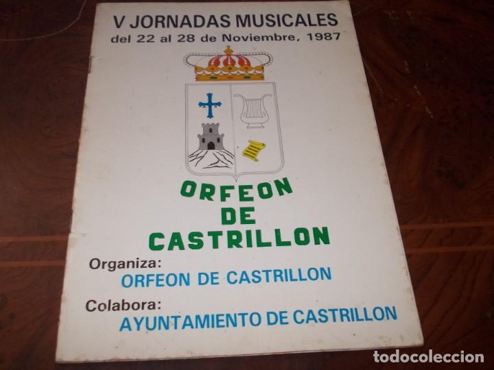 Gebrauchte B&uuml;cher: Orfe&oacute;n de Castrill&oacute;n, V Jornadas Musicales del 22 al 28 Noviembre 1.987