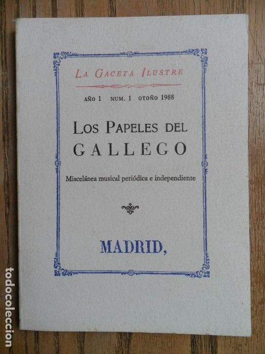Libros de segunda mano: Los papeles del Gallego. Madrid,