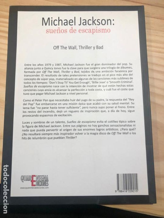 Libros de segunda mano: Michael Jackson: sue&ntilde;os de escapismo - Marcos Gendre - Foto 2