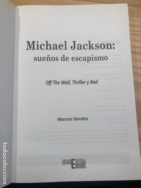 Libros de segunda mano: Michael Jackson: sue&ntilde;os de escapismo - Marcos Gendre - Foto 3