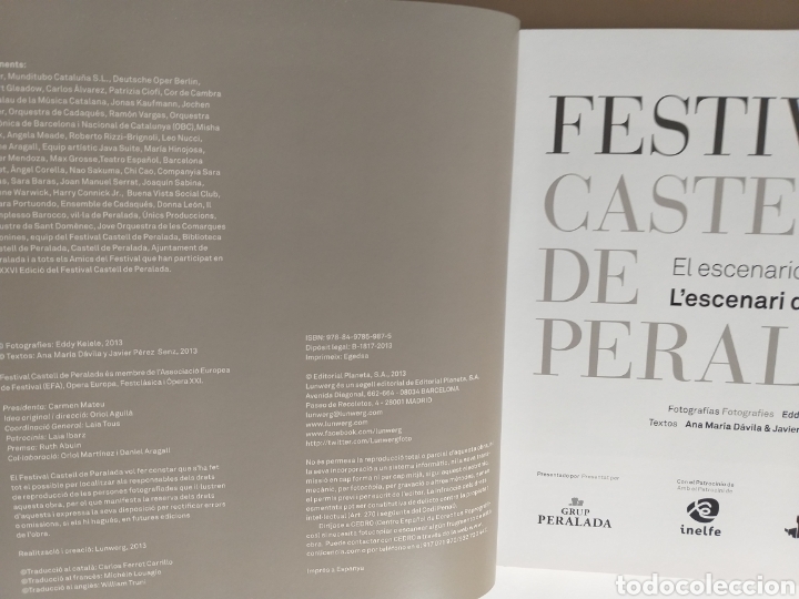 Libros de segunda mano: Festival Castell de Peralada . El escenario de las emociones .2013 . - Foto 9