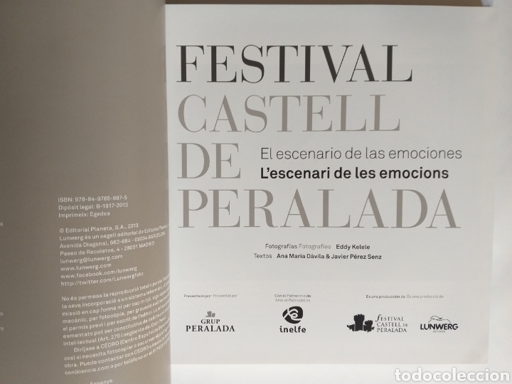 Libros de segunda mano: Festival Castell de Peralada . El escenario de las emociones .2013 . - Foto 11
