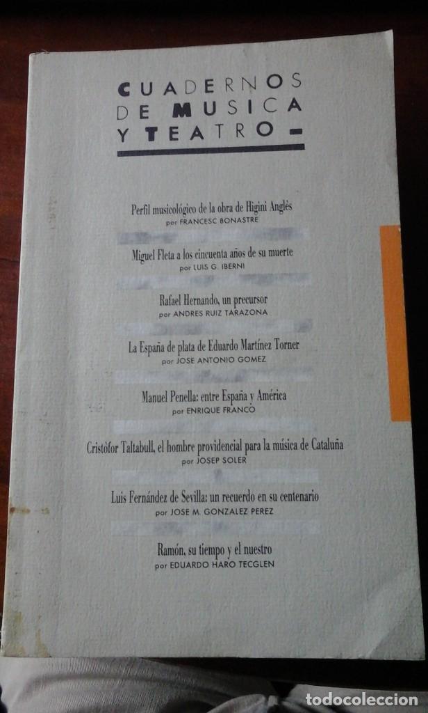 Second hand books: CUADERNOS DE M&Uacute;SICA Y TEATRO N&ordm; 3 (Madrid, 1989)