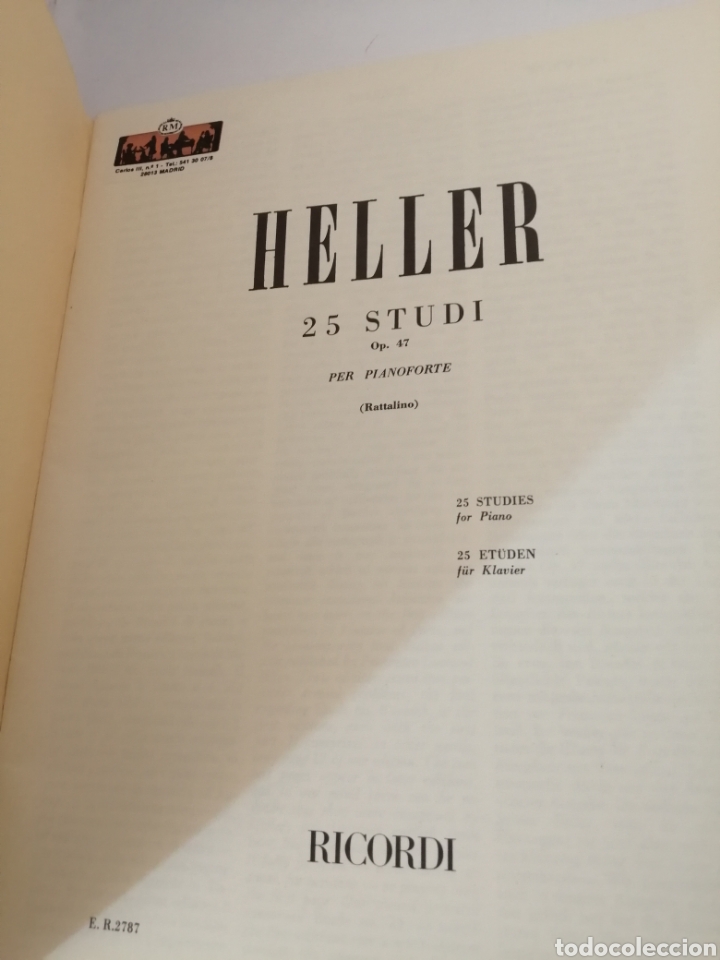 Libros de segunda mano: HELLER. 25 Studi per pianoforte Op. 47 DE Stephen Heller - Foto 4