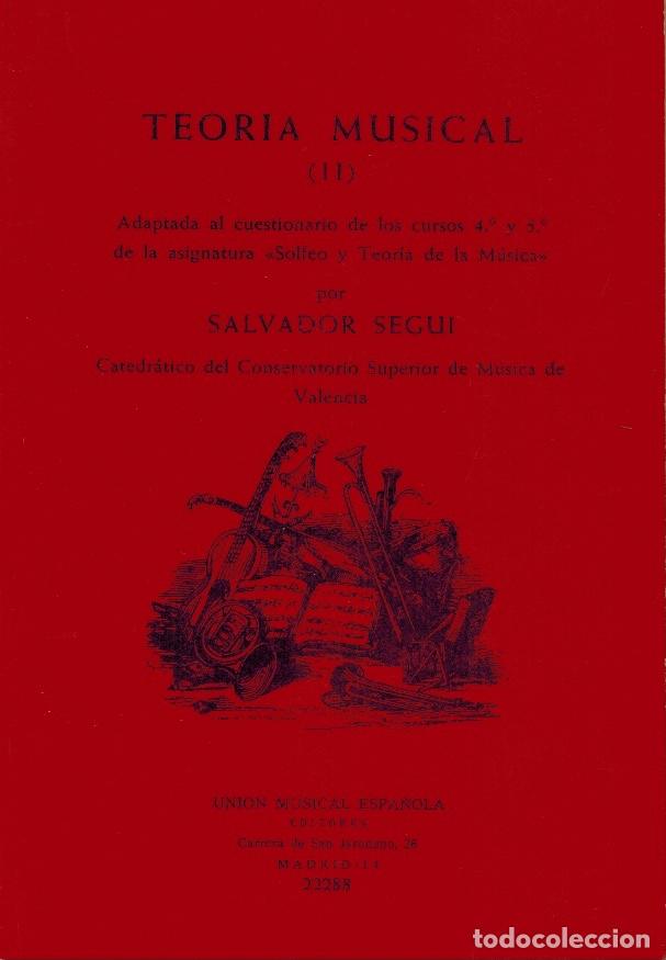 Libros de segunda mano: TEOR&Iacute;A MUSICAL II