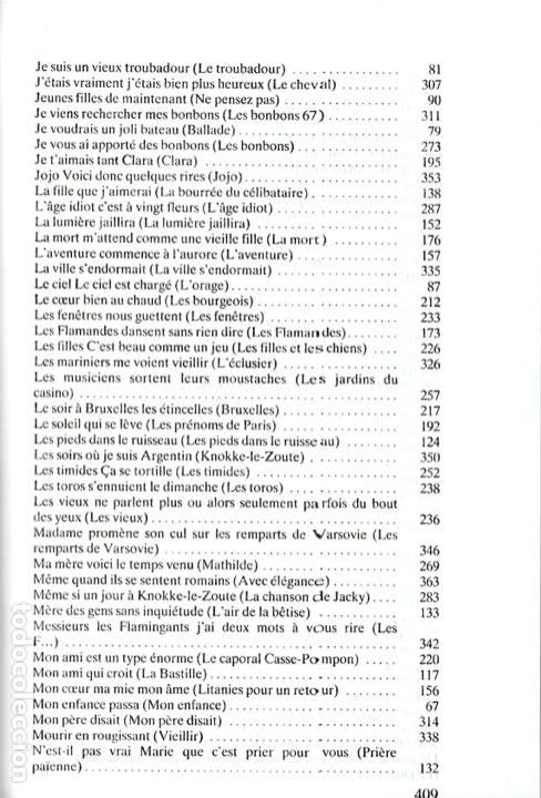 Libros de segunda mano: Oeuvre int&eacute;grale / Jacques Brel - Foto 8