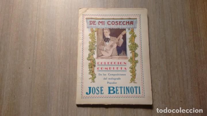 Libros de segunda mano: CANCIONERO JOSE BETINOTI -