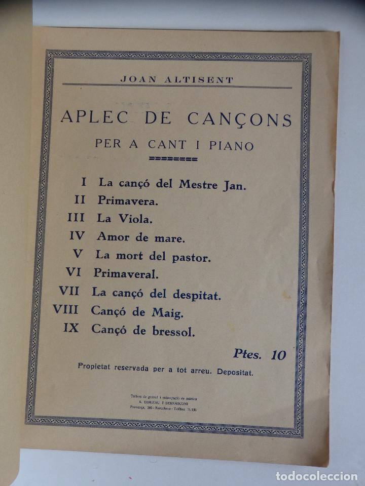 Libros de segunda mano: Aplec de can&ccedil;ons per a cant i piano + dedicatoria - Foto 2
