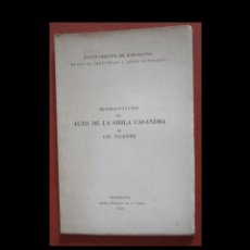 Libros de segunda mano: REPRESENTACION DEL AUTO DE LA SIBILA CASANDRA DE GIL VICENTE
