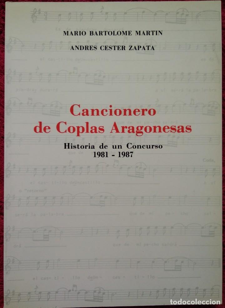 Gebrauchte B&uuml;cher: CANCIONERO DE COPLAS ARAGONESAS. HISTORIA DE UN CONCURSO - M. BARTOLOM&Eacute; Y A. CESTER