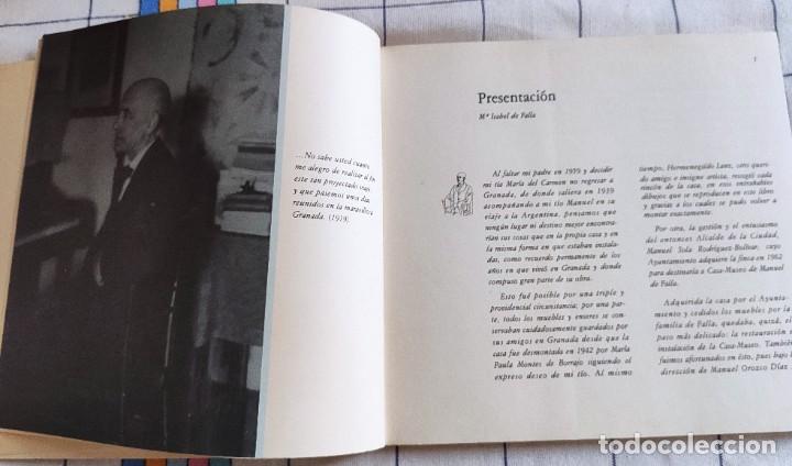 Libros de segunda mano: MANUEL DE FALLA. CASA MUSEO MANUEL DE FALLA. GRANADA, 1980. - Foto 2