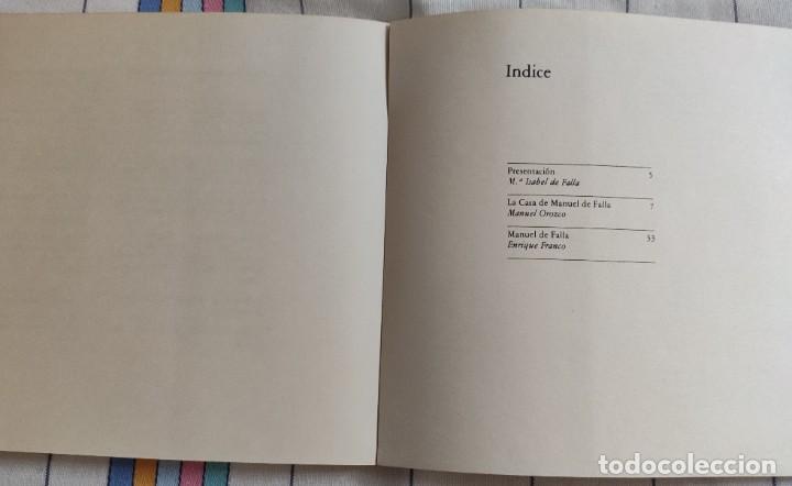 Libros de segunda mano: MANUEL DE FALLA. CASA MUSEO MANUEL DE FALLA. GRANADA, 1980. - Foto 4