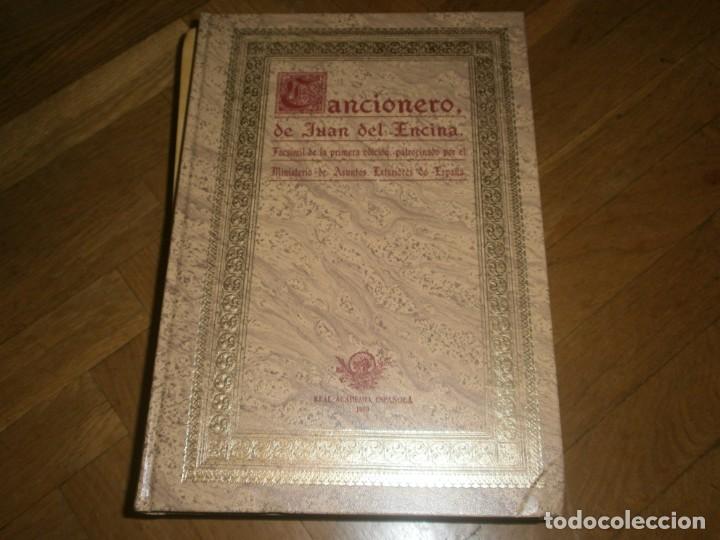 Gebrauchte B&uuml;cher: Cancionero de Juan de la encina facsimil de la primera edici&oacute;n 1989 Real Academia Espa&ntilde;ola 32X22 cm.