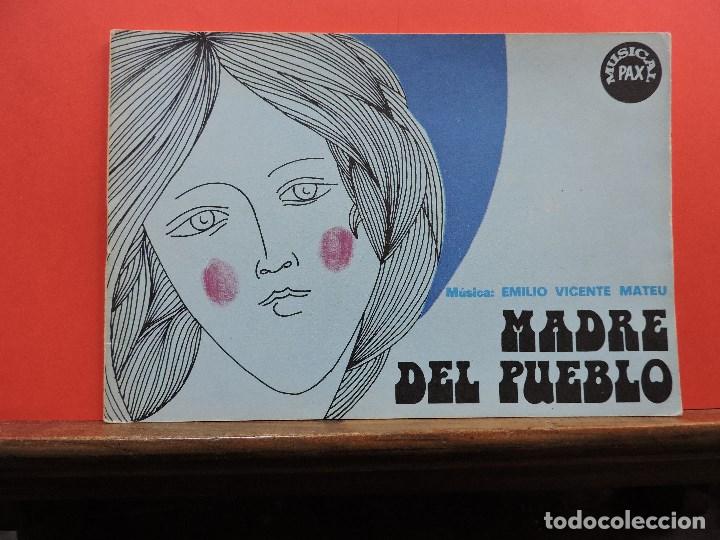 Libri di seconda mano: Madre del Pueblo. MATEU, Emilio Vicente. Ediciones Musical Pax Editorial Marsiega 1974