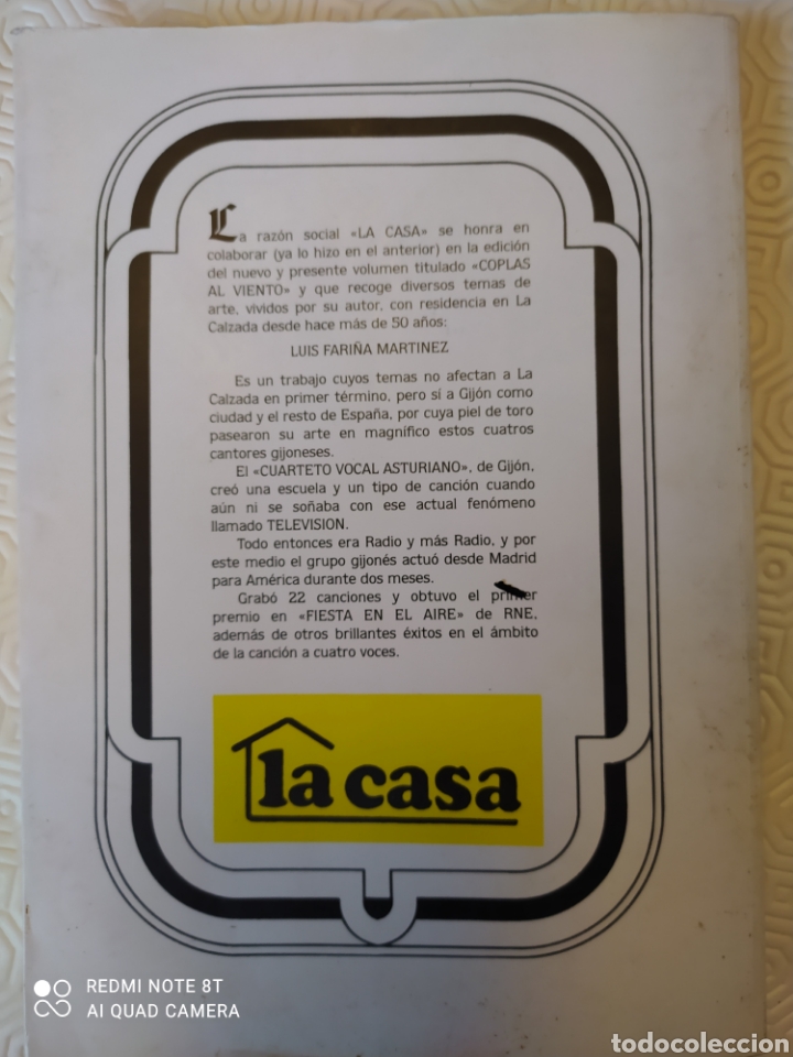 Libros de segunda mano: Coplas al viento cuarteto vocal asturiano - Foto 2