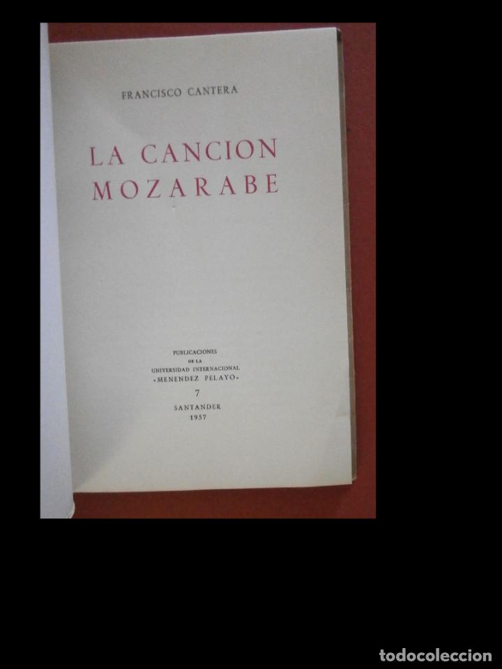 Libros de segunda mano: La cancion mozarabe. Francisco Cantera - Foto 3