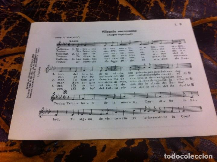 Livres d'occasion: PARTITURA MUSICAL. SILENCIO SACROSANTO (NEGRO ESPIRITUAL) MALVIDO. 1964