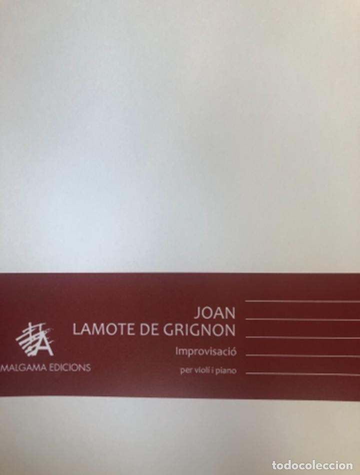 Livres d'occasion: Joan Lamote de Grignon, &rdquo;Improvisaci&oacute;&rdquo; per a viol&iacute; i piano