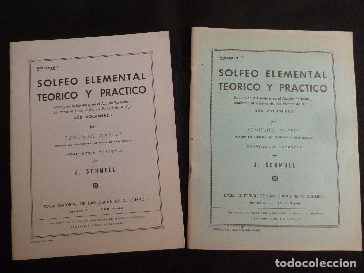 Livres d'occasion: SOLFEO ELEMENTAL TEORICO Y PRACTICO(2 VOLUMENES COMPLETOS&middot;1971)-EDMUNDO MAYEUR